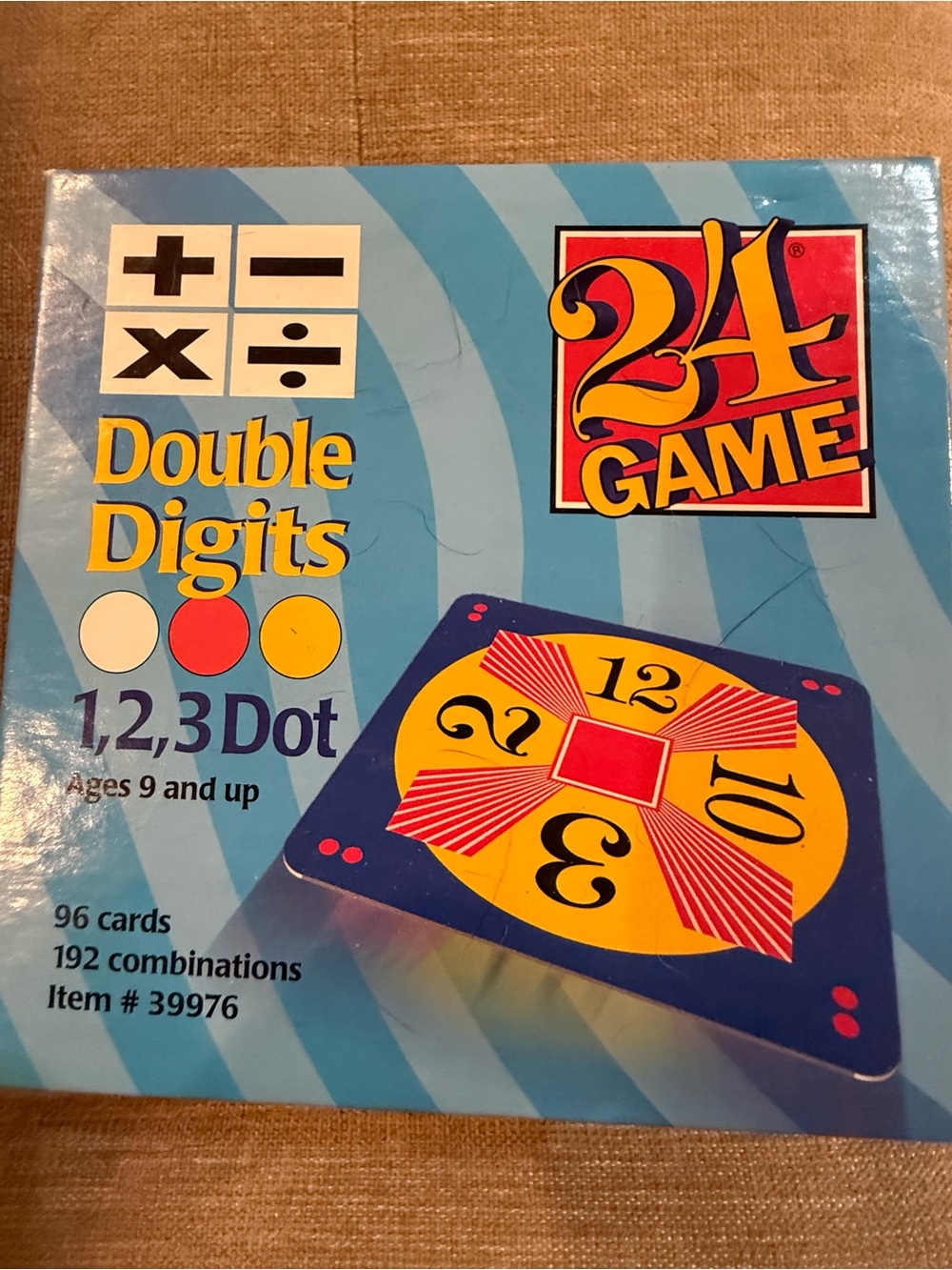 Double Digits Card Game - Blue and Yellow